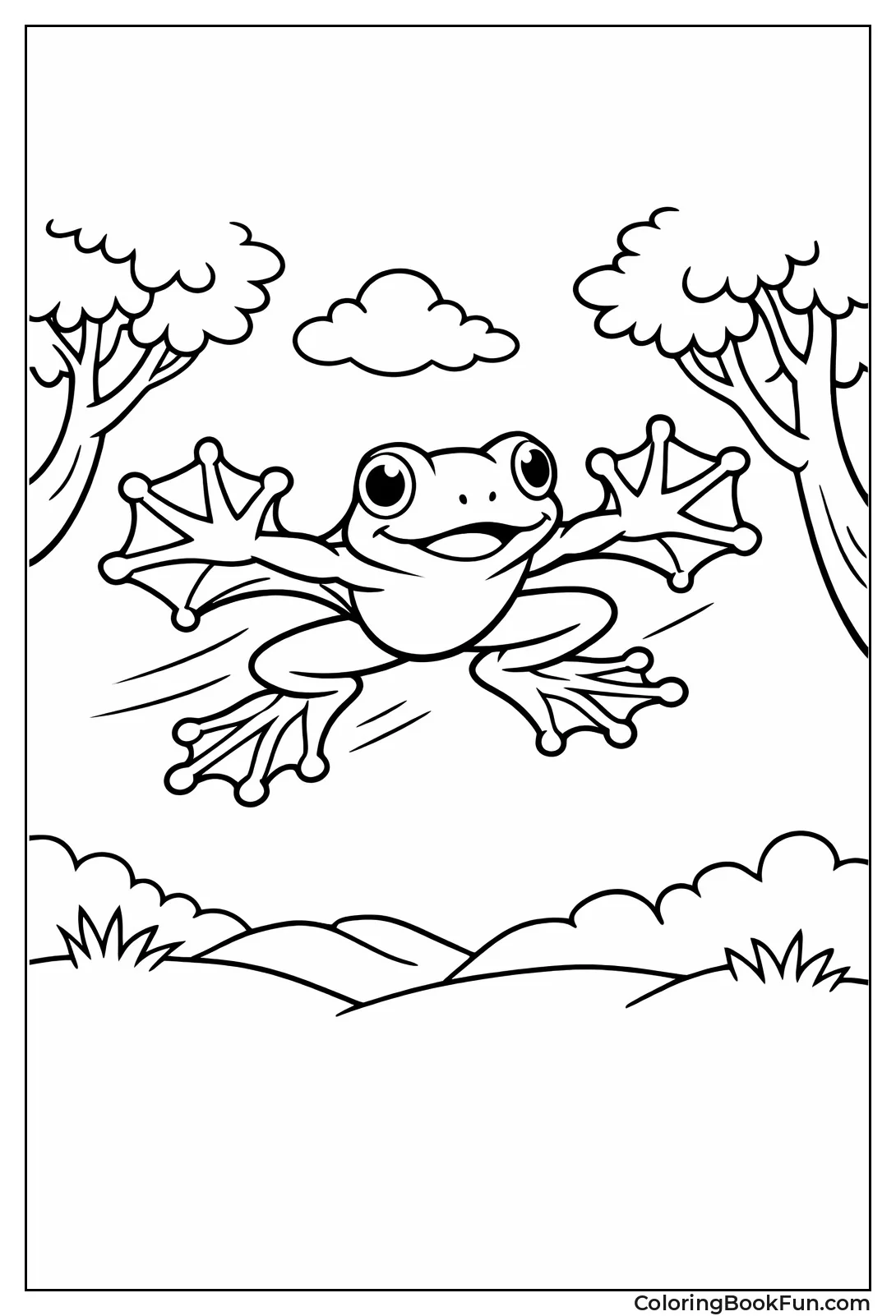 Flying Frog Glides with Webs