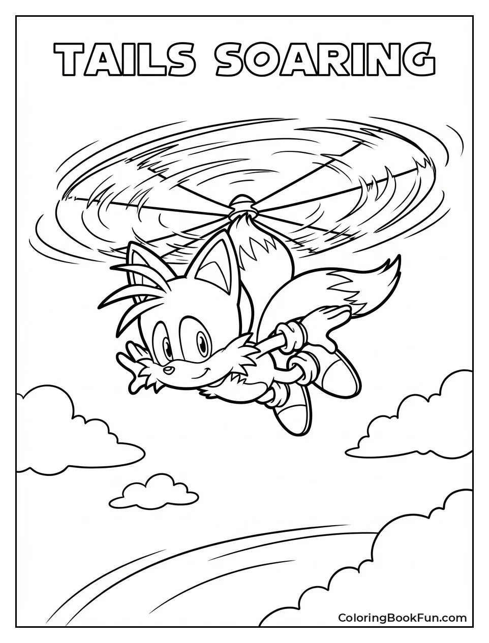 Tails Flies with Spinning Tails