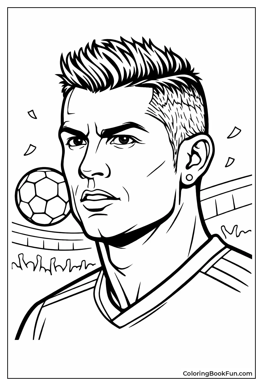 Focused Ronaldo Closeup Portrait