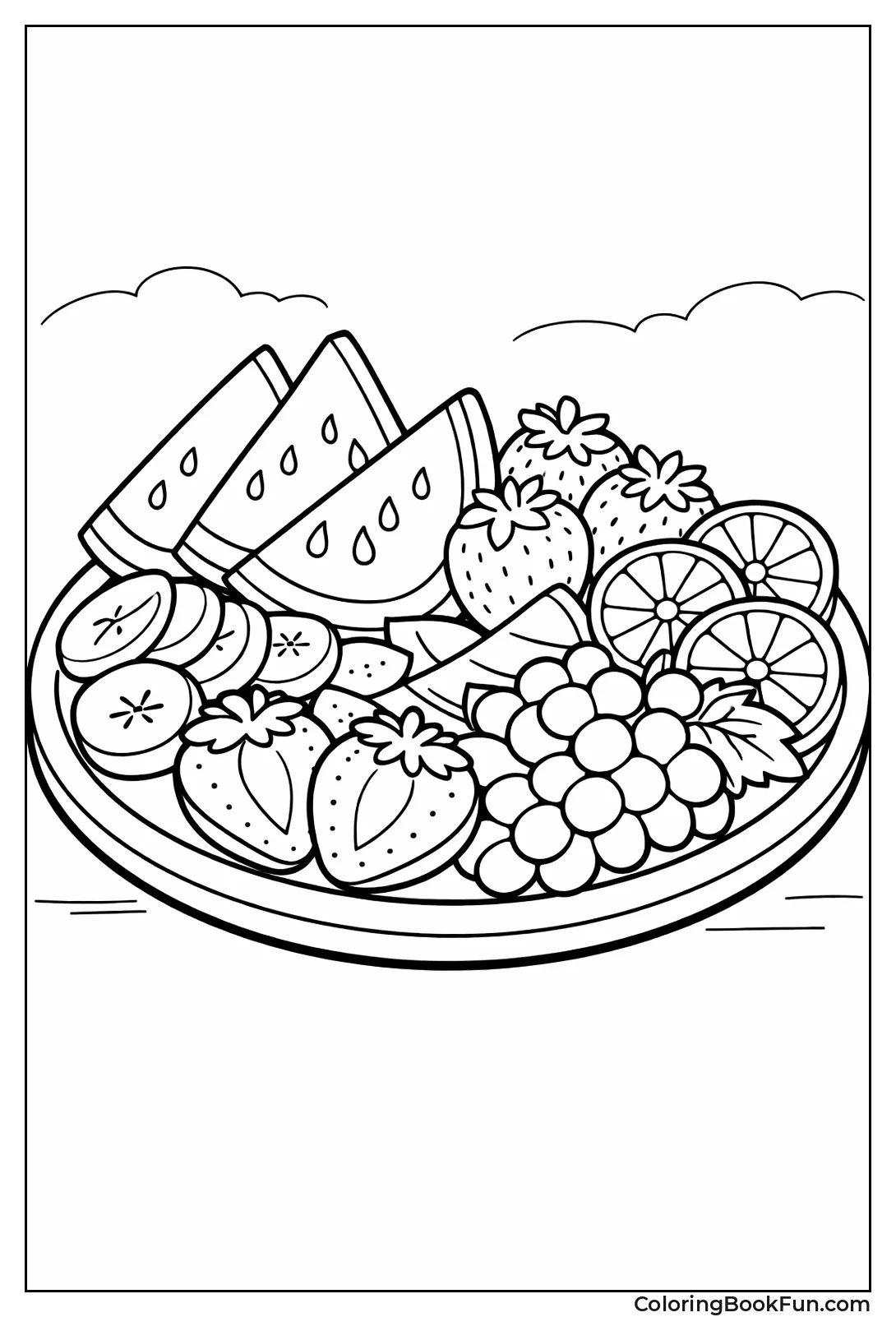 Sliced Fruits on Platter