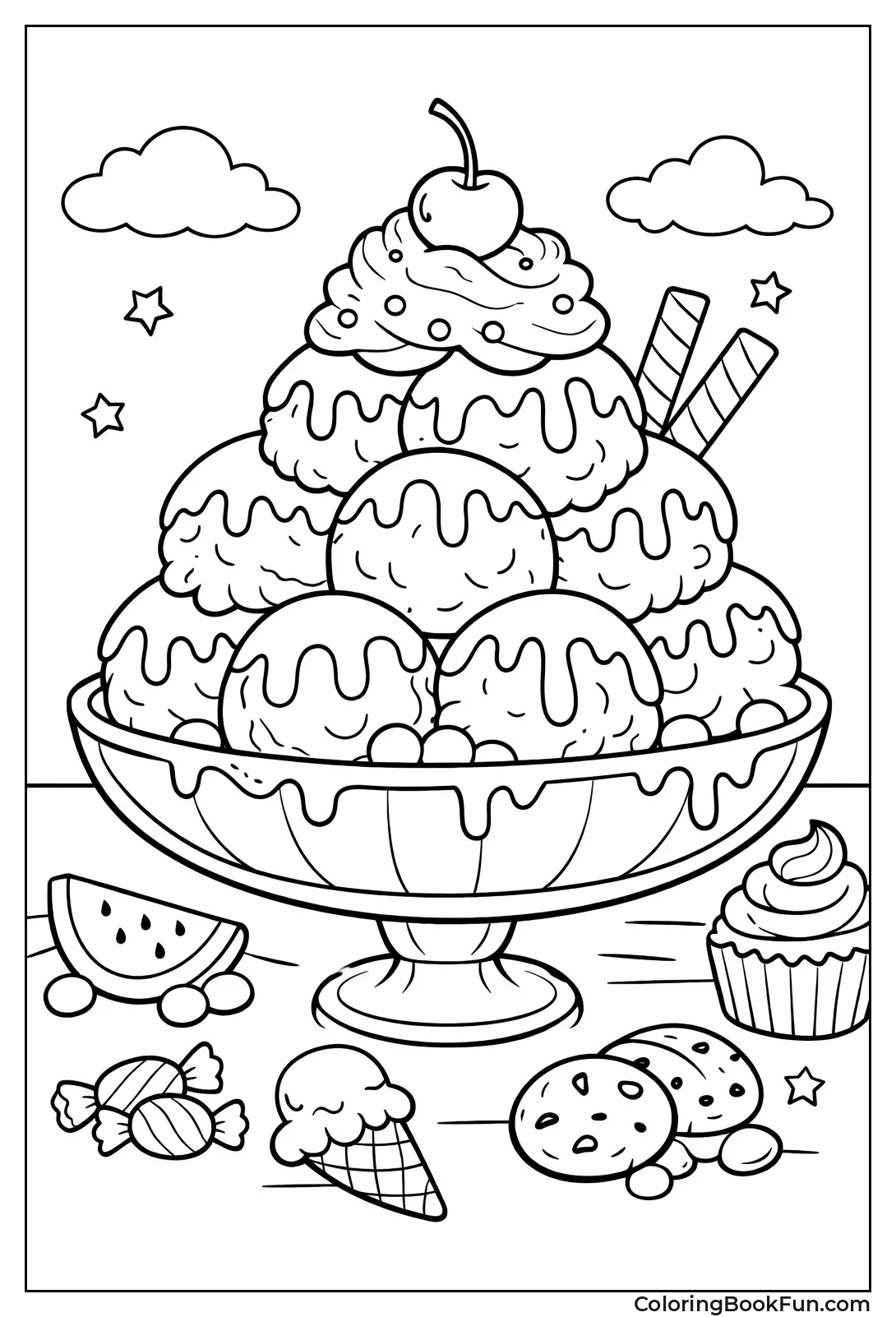 Giant Ice Cream Tower