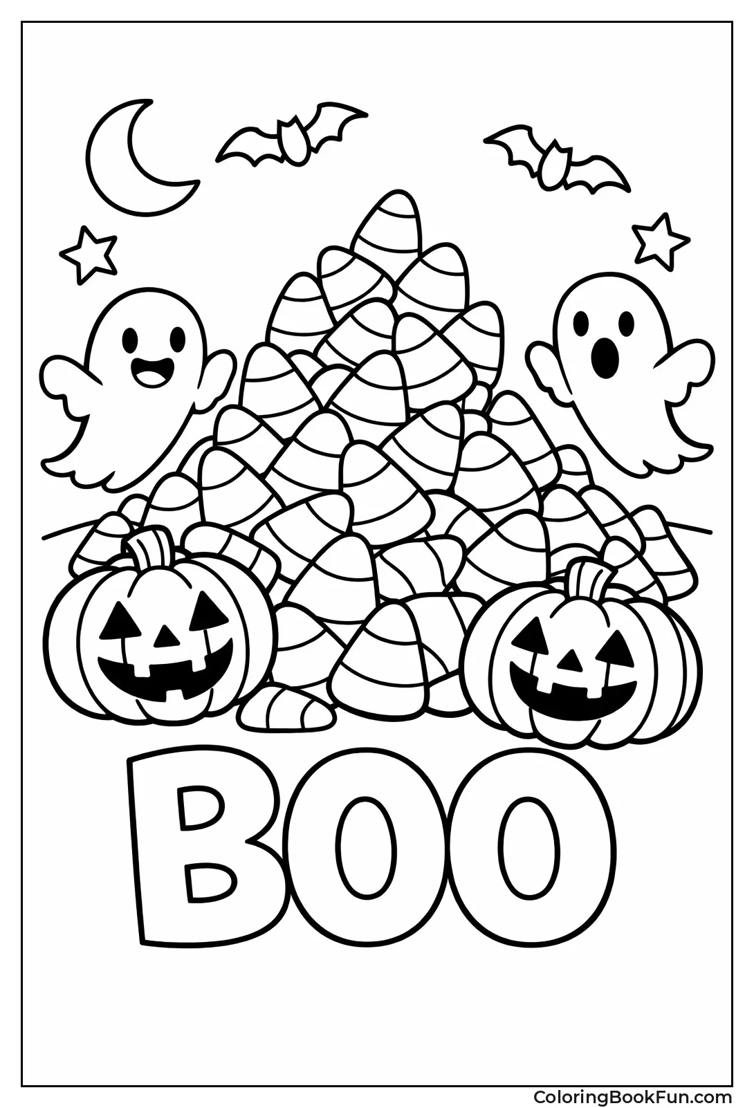 Candy Corn Halloween Pile