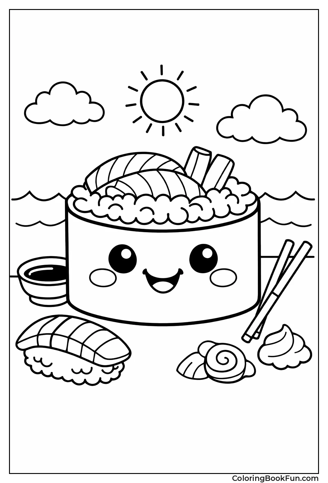 Smiling Kawaii Sushi