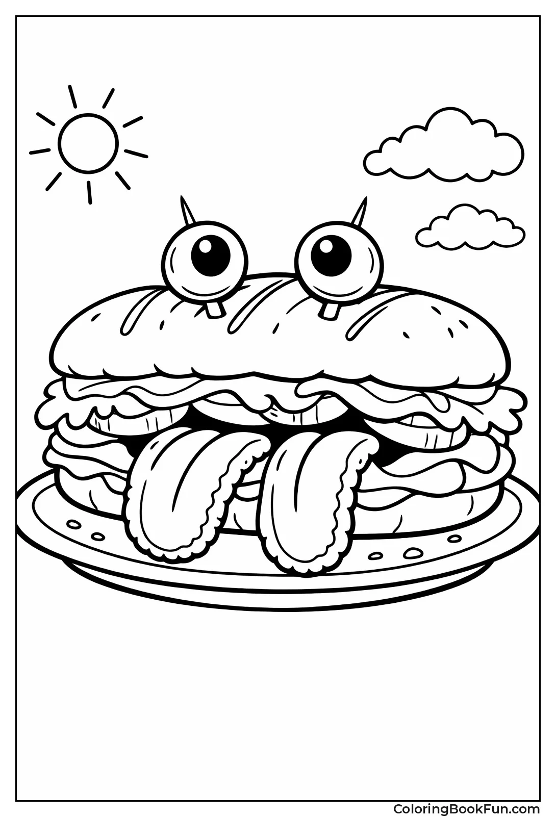 Monster Sandwich Face