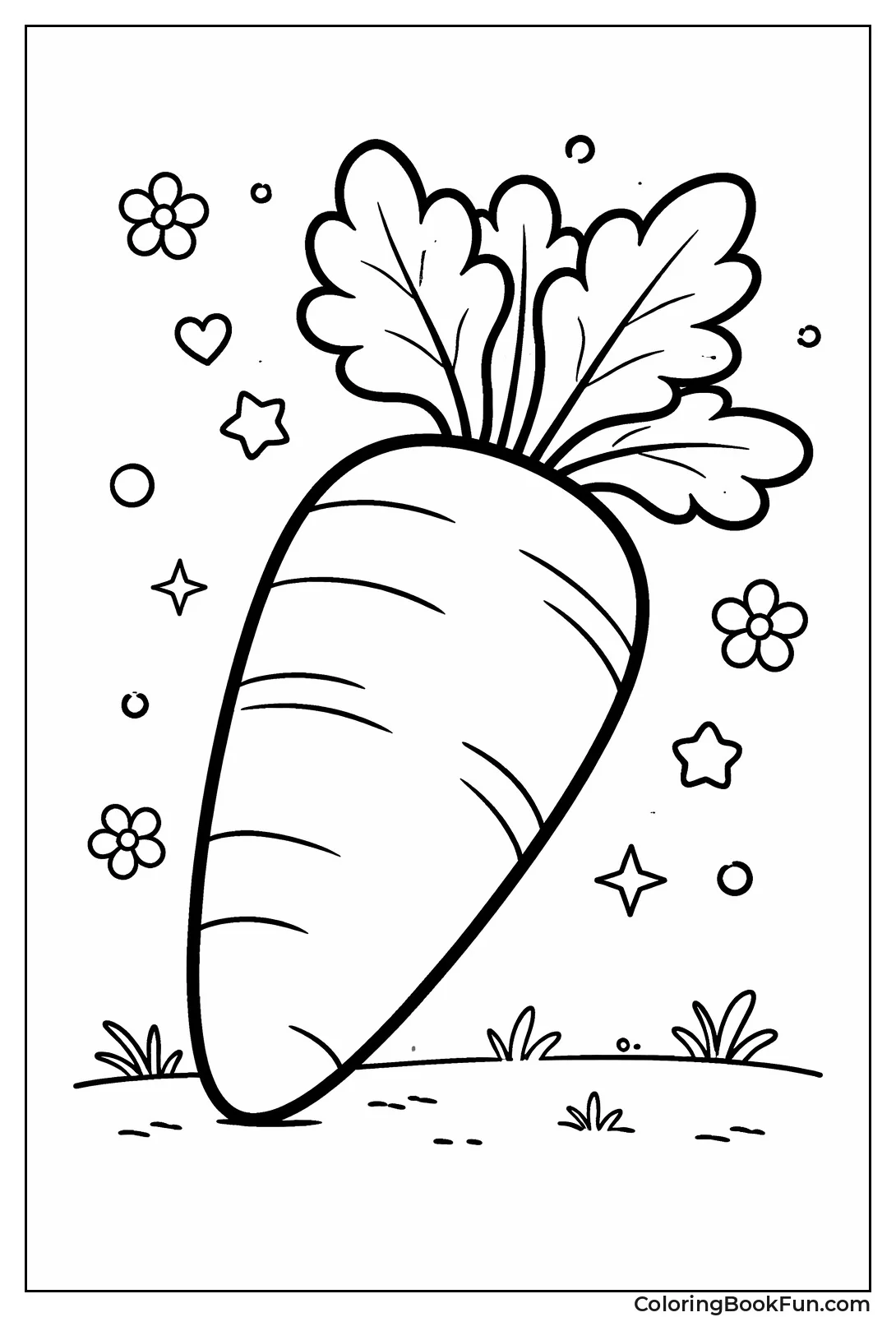 Simple Carrot Outline