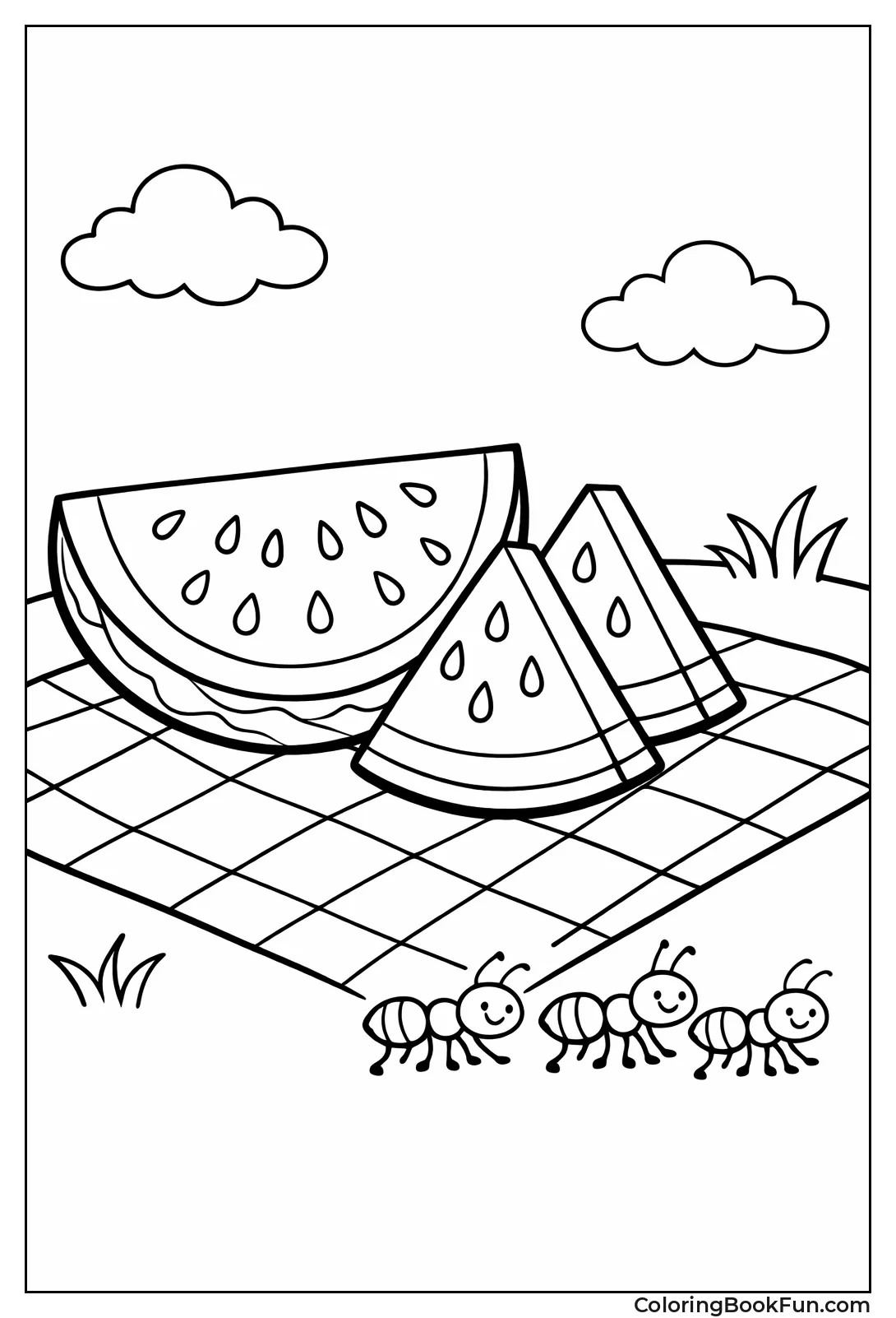 Watermelon Picnic Ants