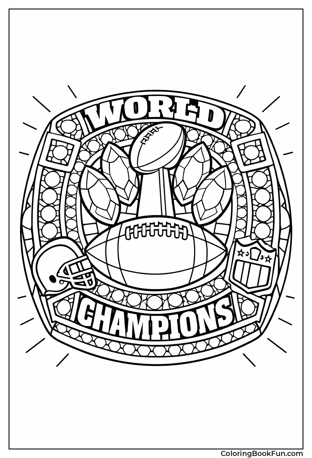 Jeweled Championship Ring Shines