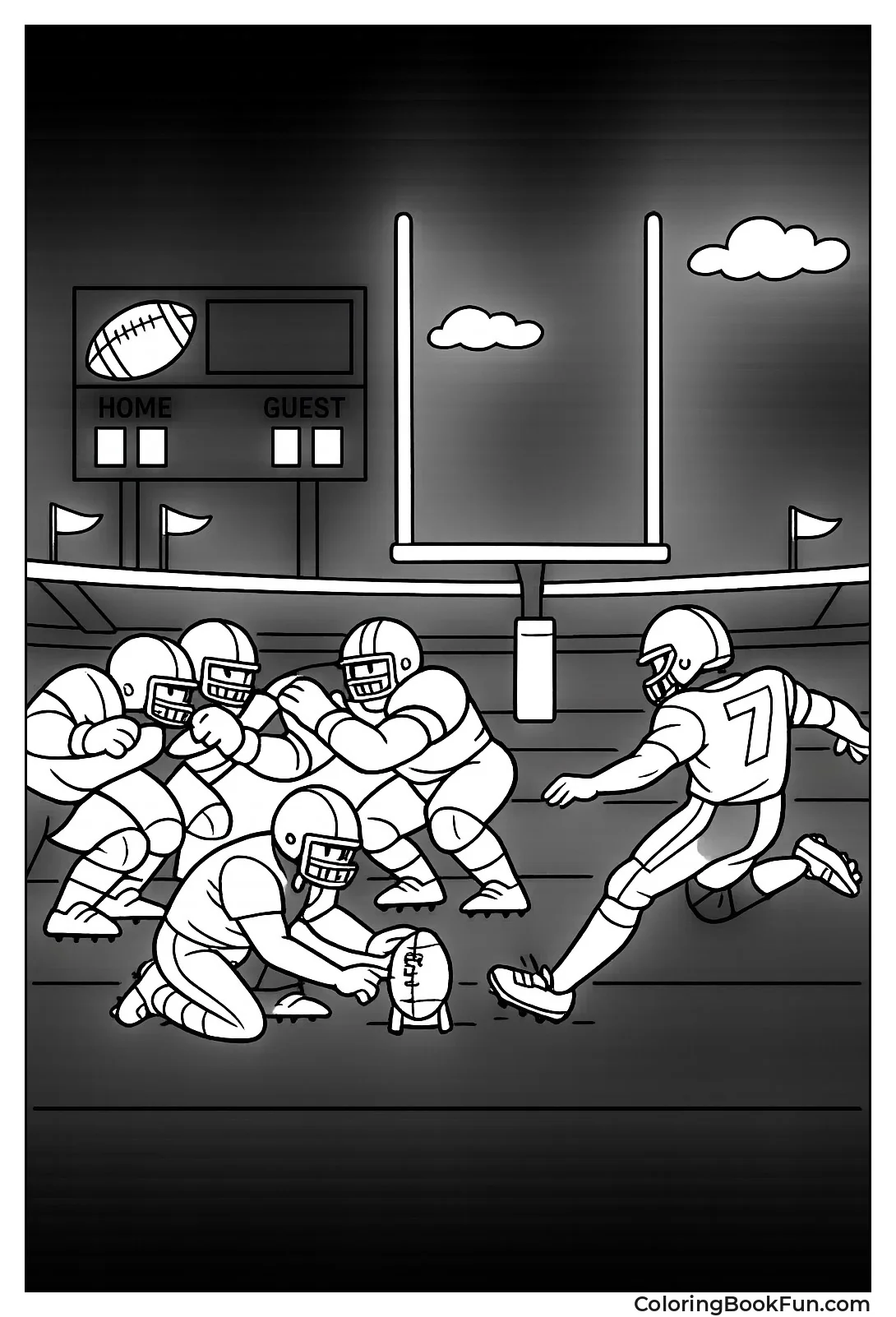 Kicker Tees Up Field Goal