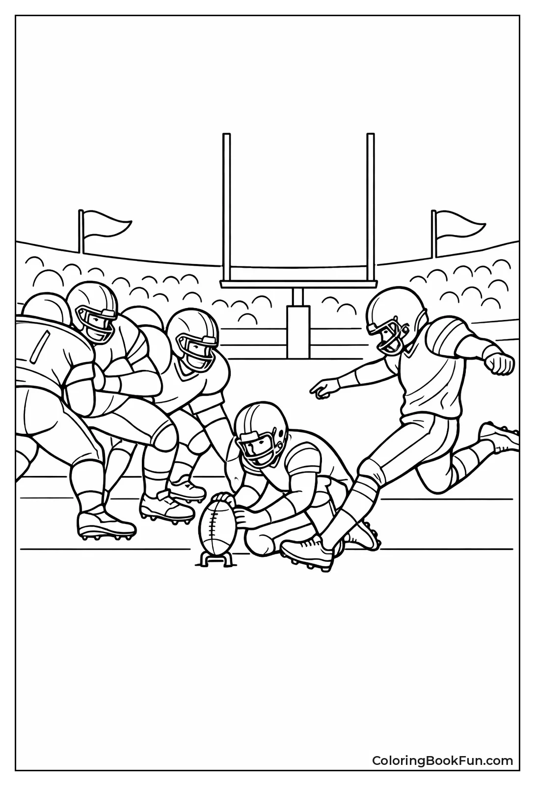 Kicker Tees Up Field Goal