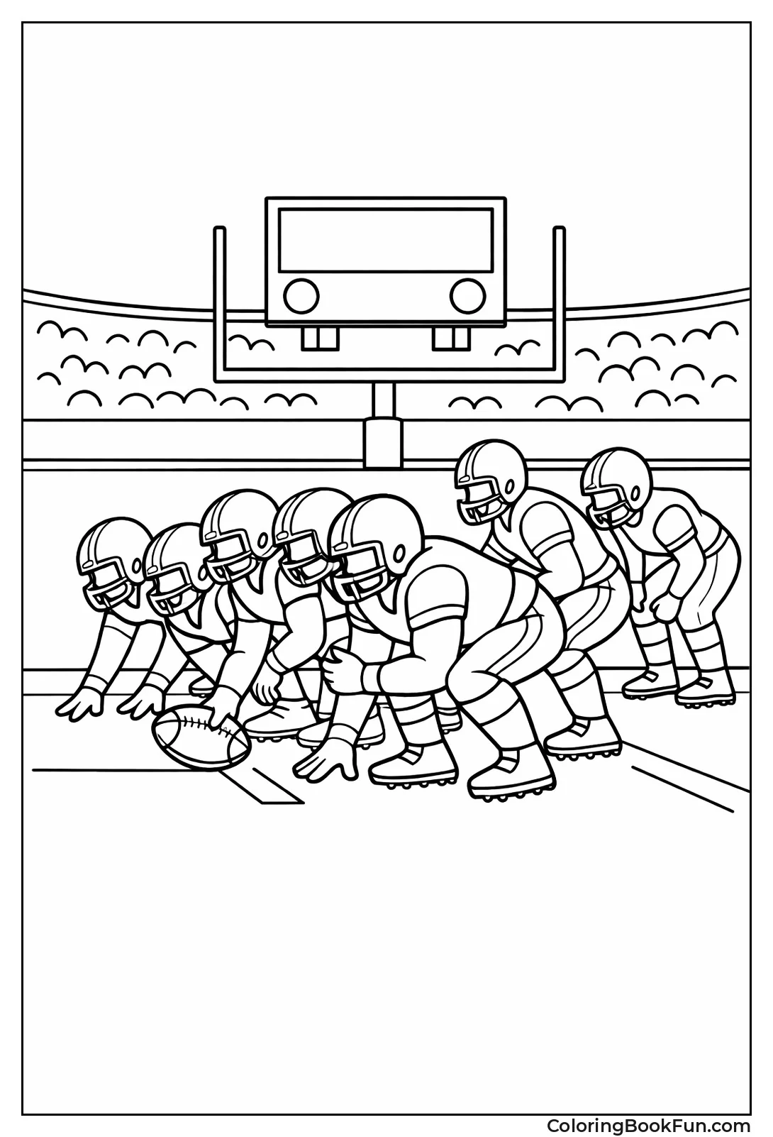 Team Lines Up for Snap