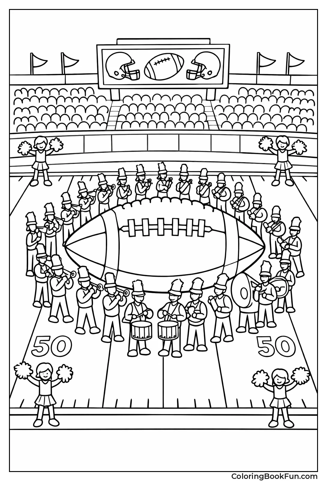 Marching Band Forms Shapes