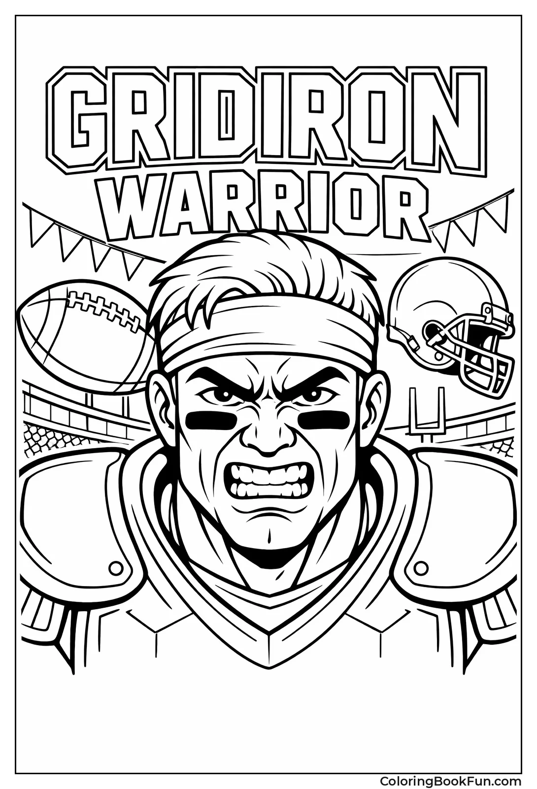 Fierce Player Grins Intensely