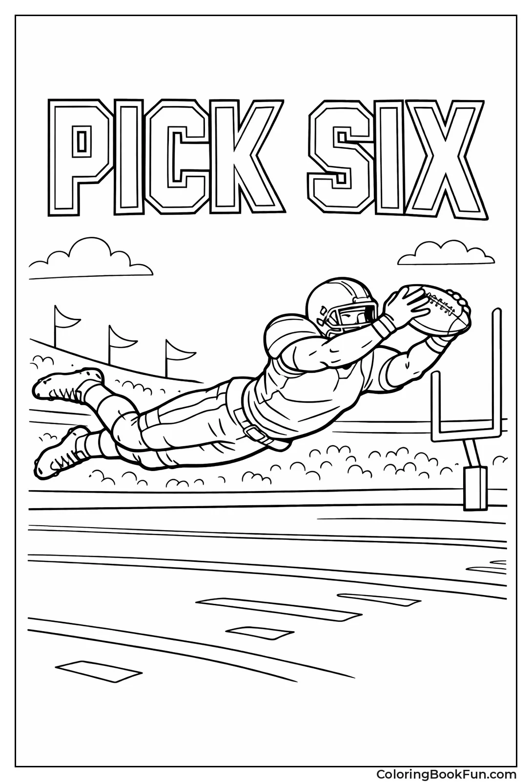 Player Dives for Interception