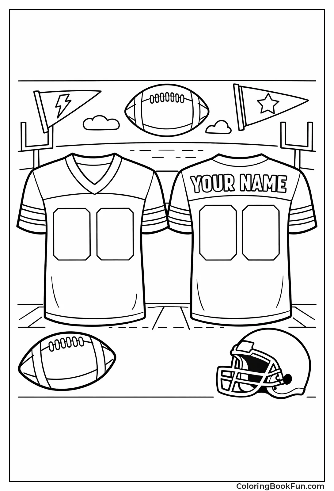 Jersey Template for Numbers
