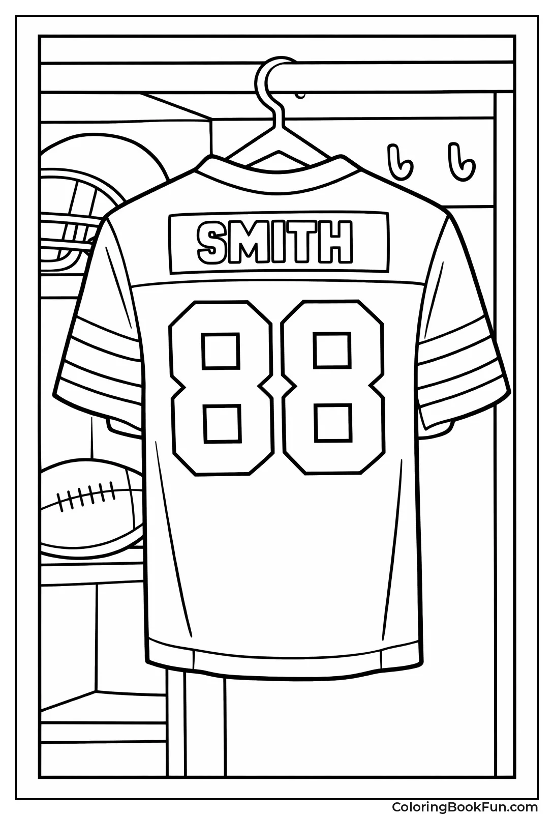 Jersey Hangs with Bold Number