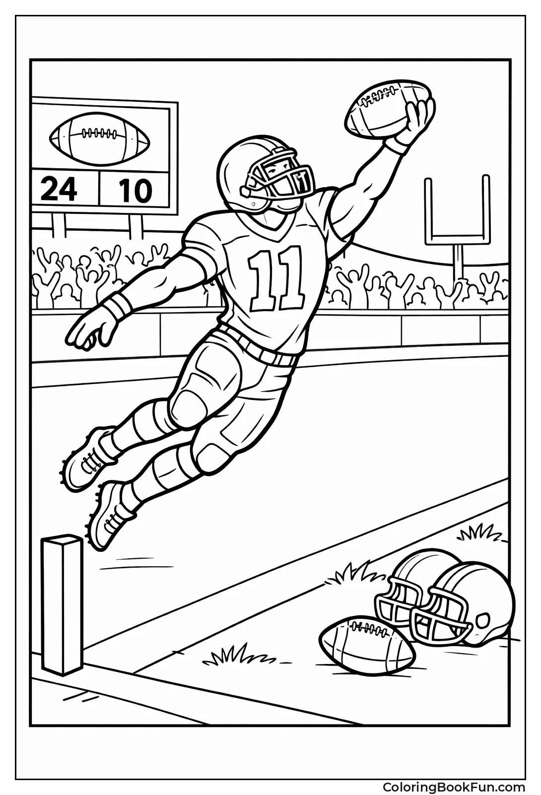 Receiver Grabs One-Handed Catch