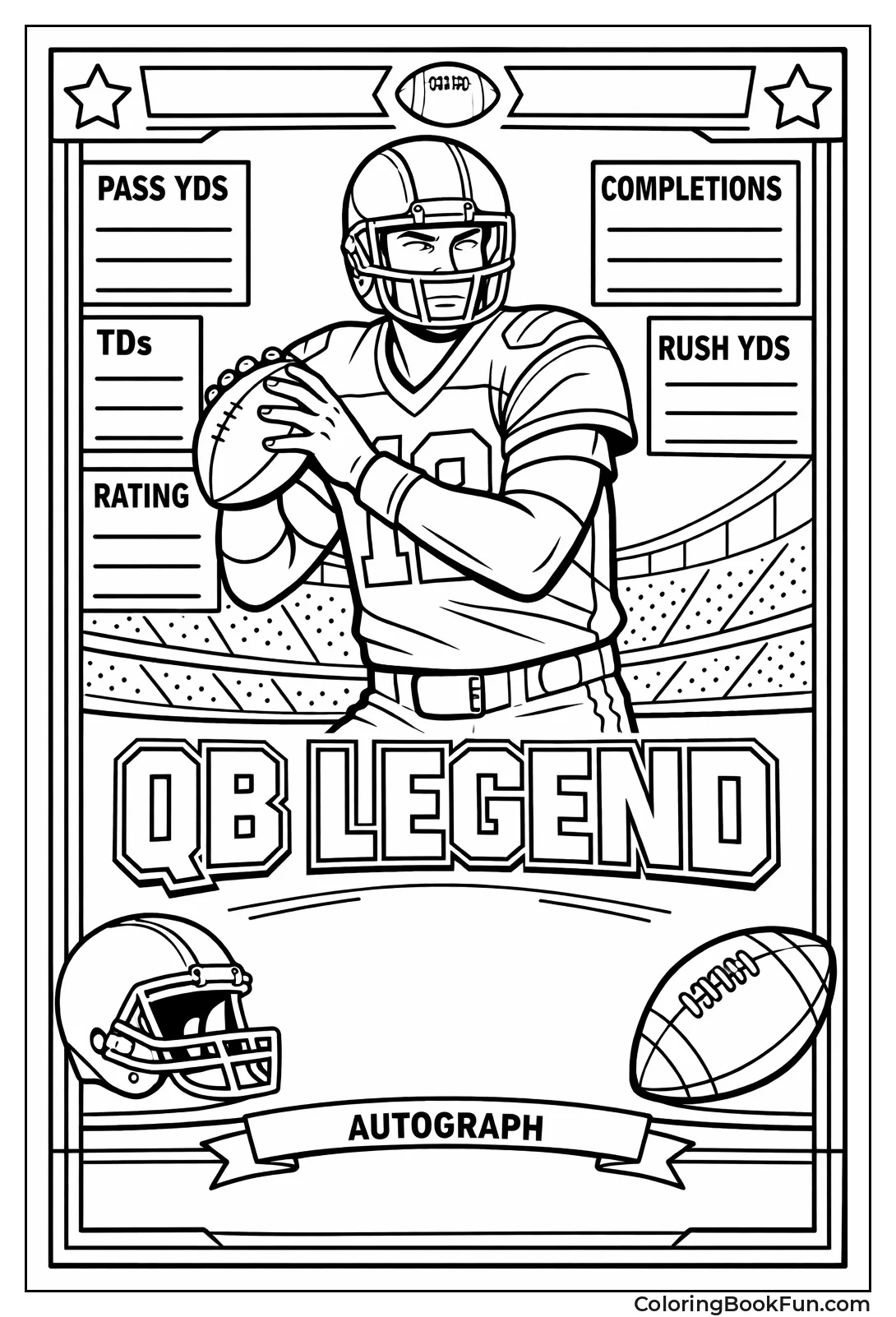 Quarterback on Sports Trading Card