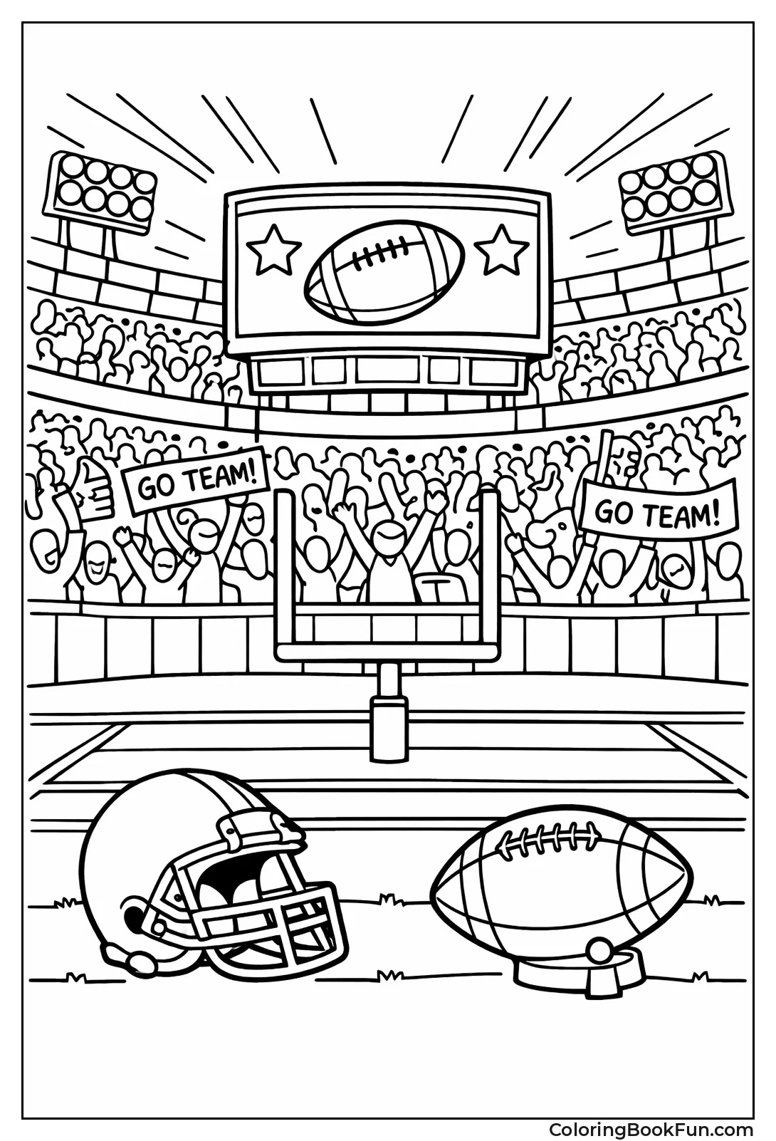 Fans Cheer in Packed Stadium