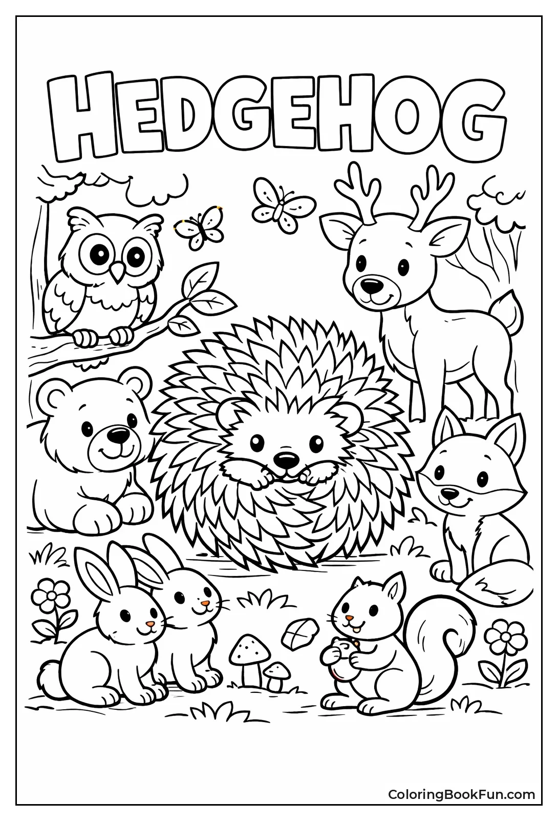 Curled Hedgehog Showing Spikes