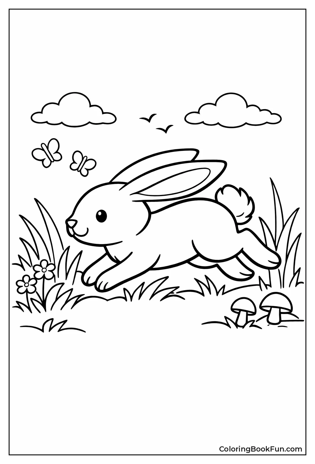 Rabbit Hopping through Tall Grass