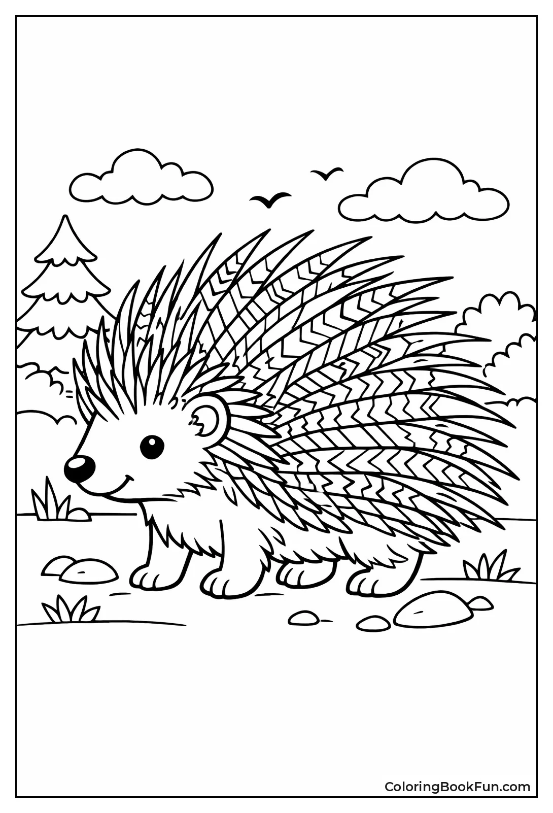 Porcupine Raising its Quills