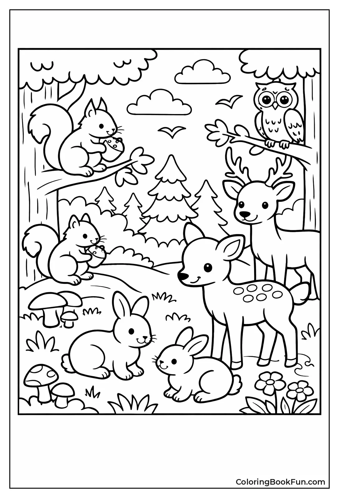 Squirrel Climbing Tall Tree