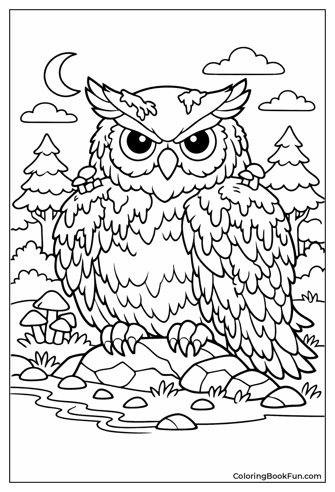 Guardian Owl with Moss