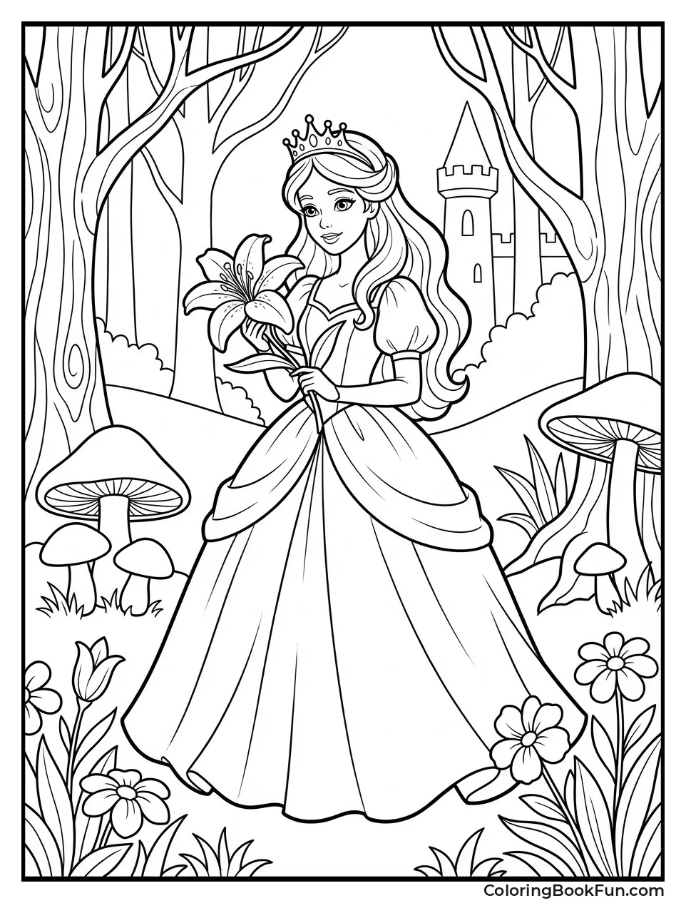 Princess Holding Forest Lily