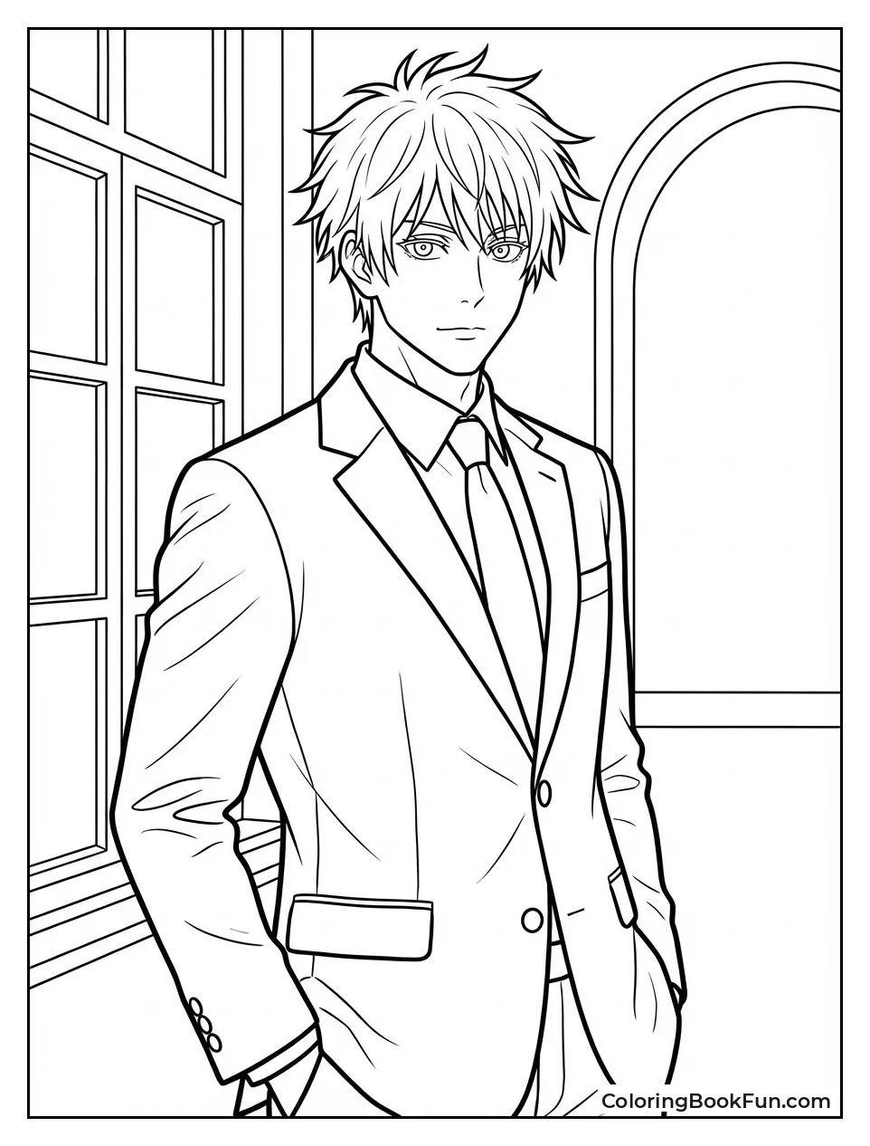 Elegant Gojo in Suit