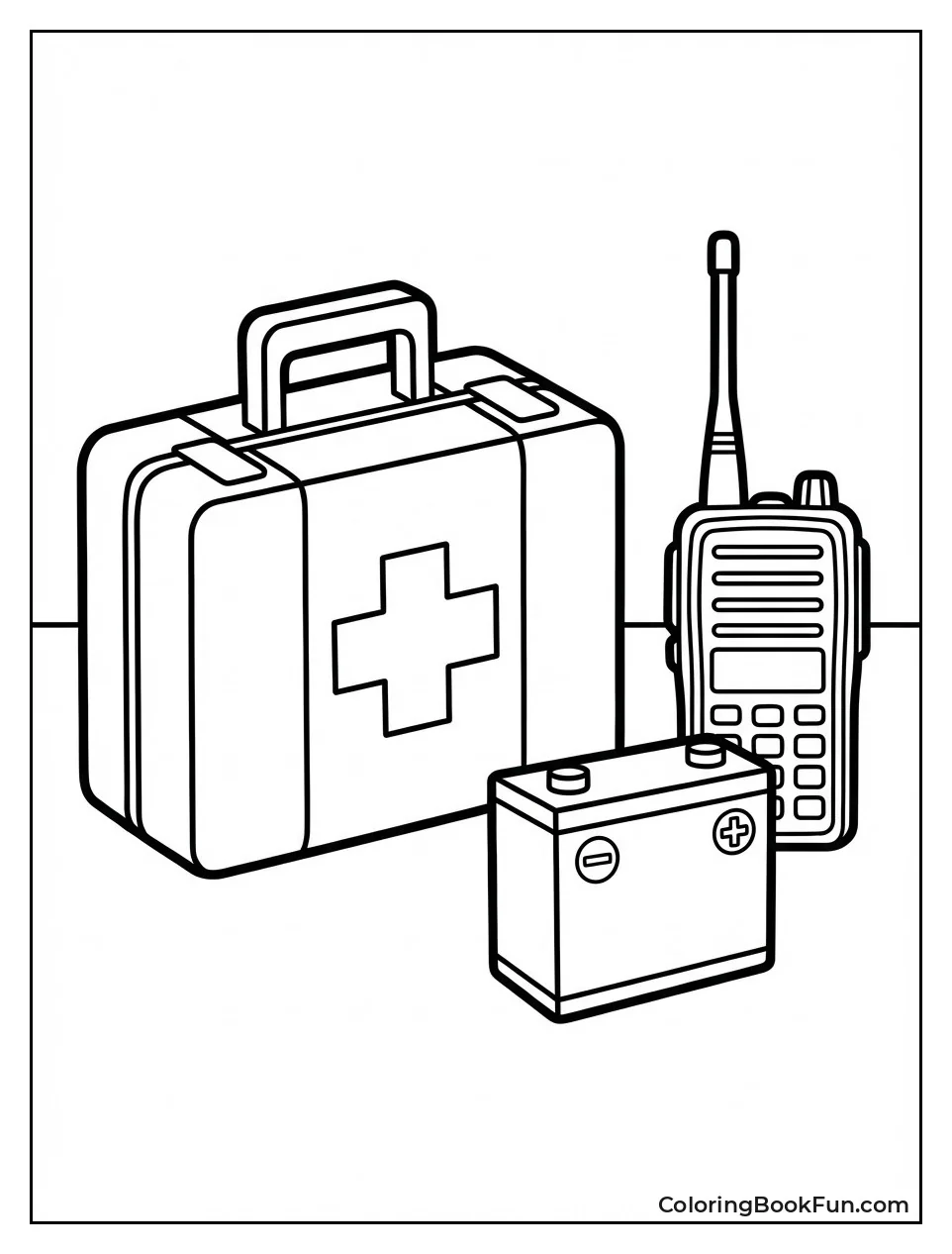 Medkit Sits with Supplies