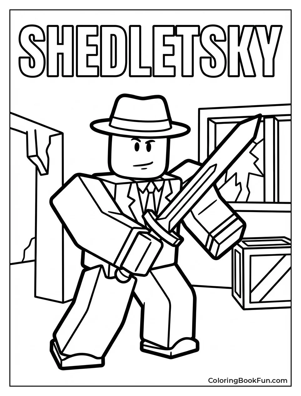 Shedletsky Poses with Sword