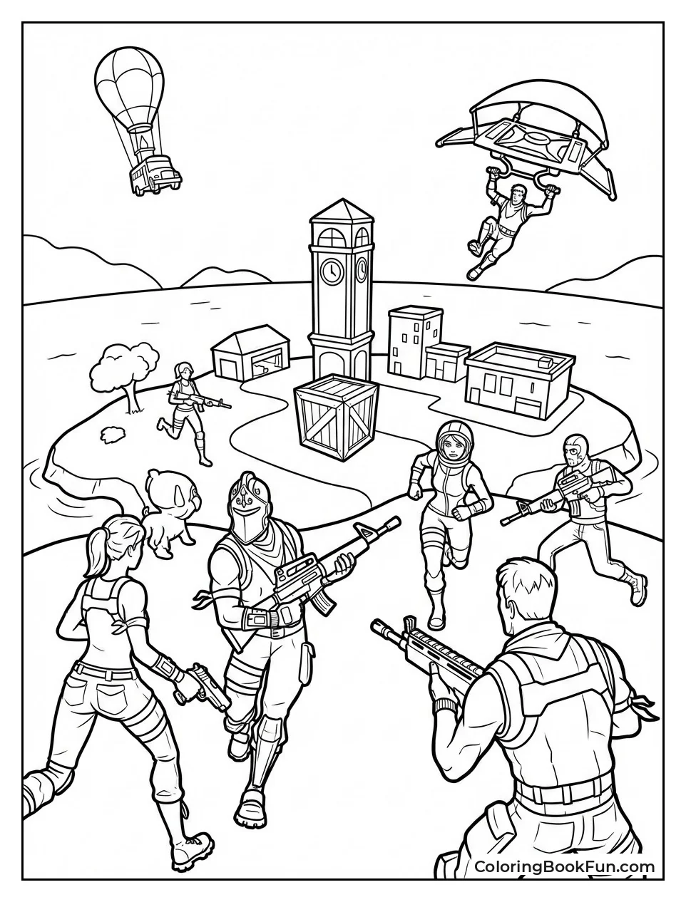 Battle Royale Fight on Island