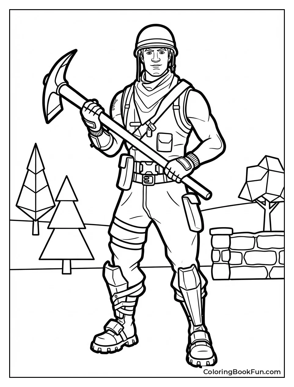 Jonesy Poses with Pickaxe