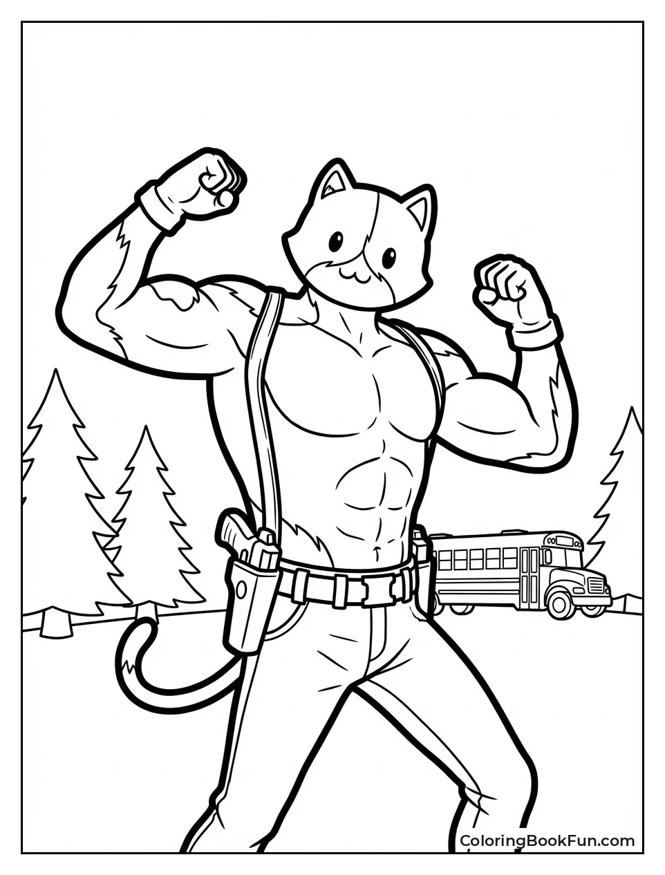 Meowscles Flexes Big Muscles