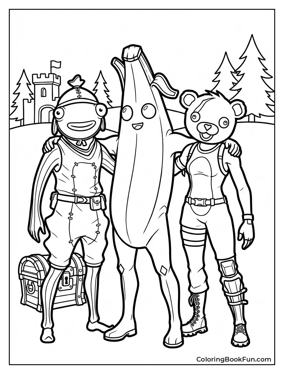 Peely Friends Pose Together