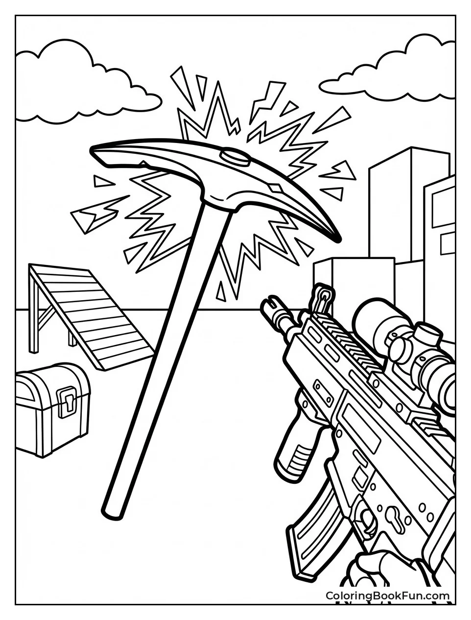 Rainbow Pickaxe Smashes Rocks