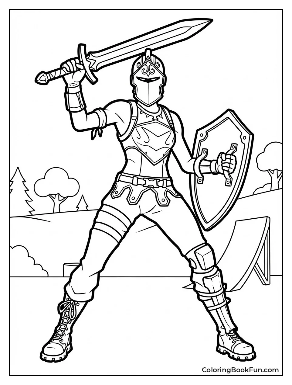 Red Knight Wields Sword