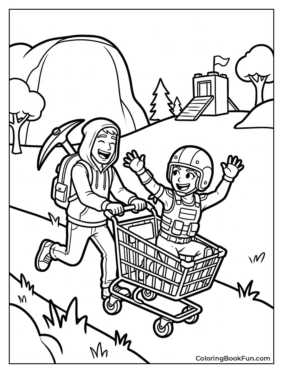 Cart Riders Race Downhill