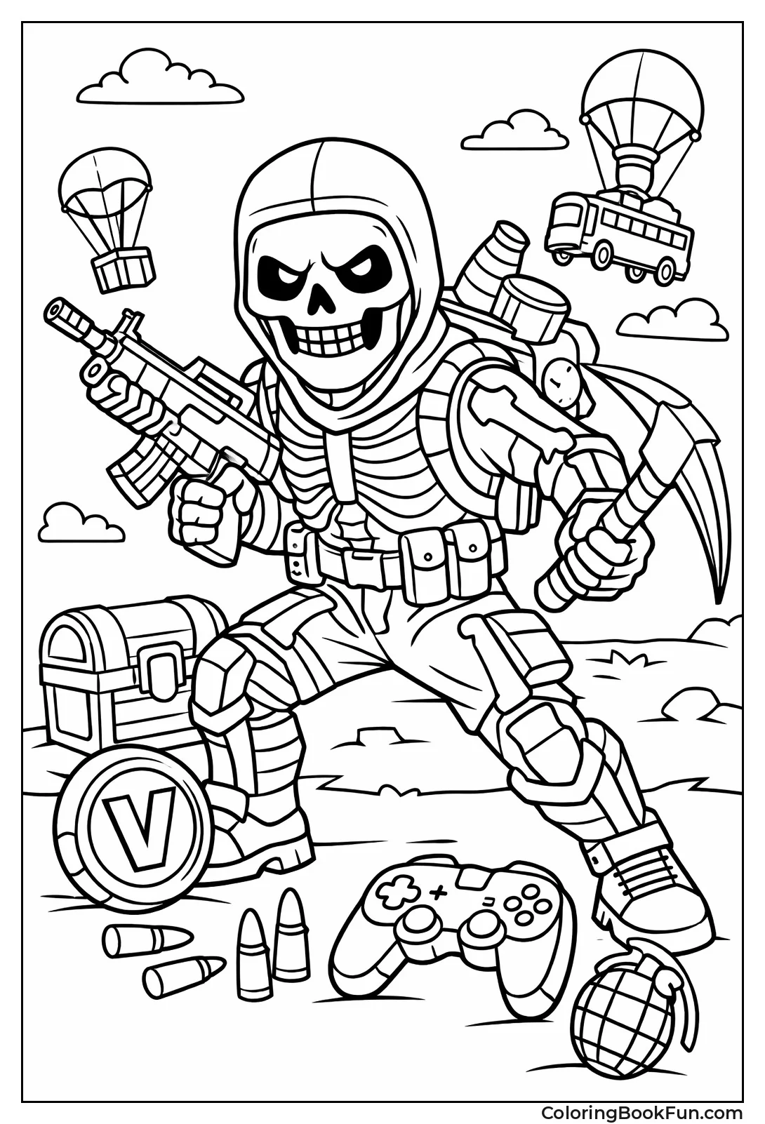 Fortnite Skeleton Ready for Battle