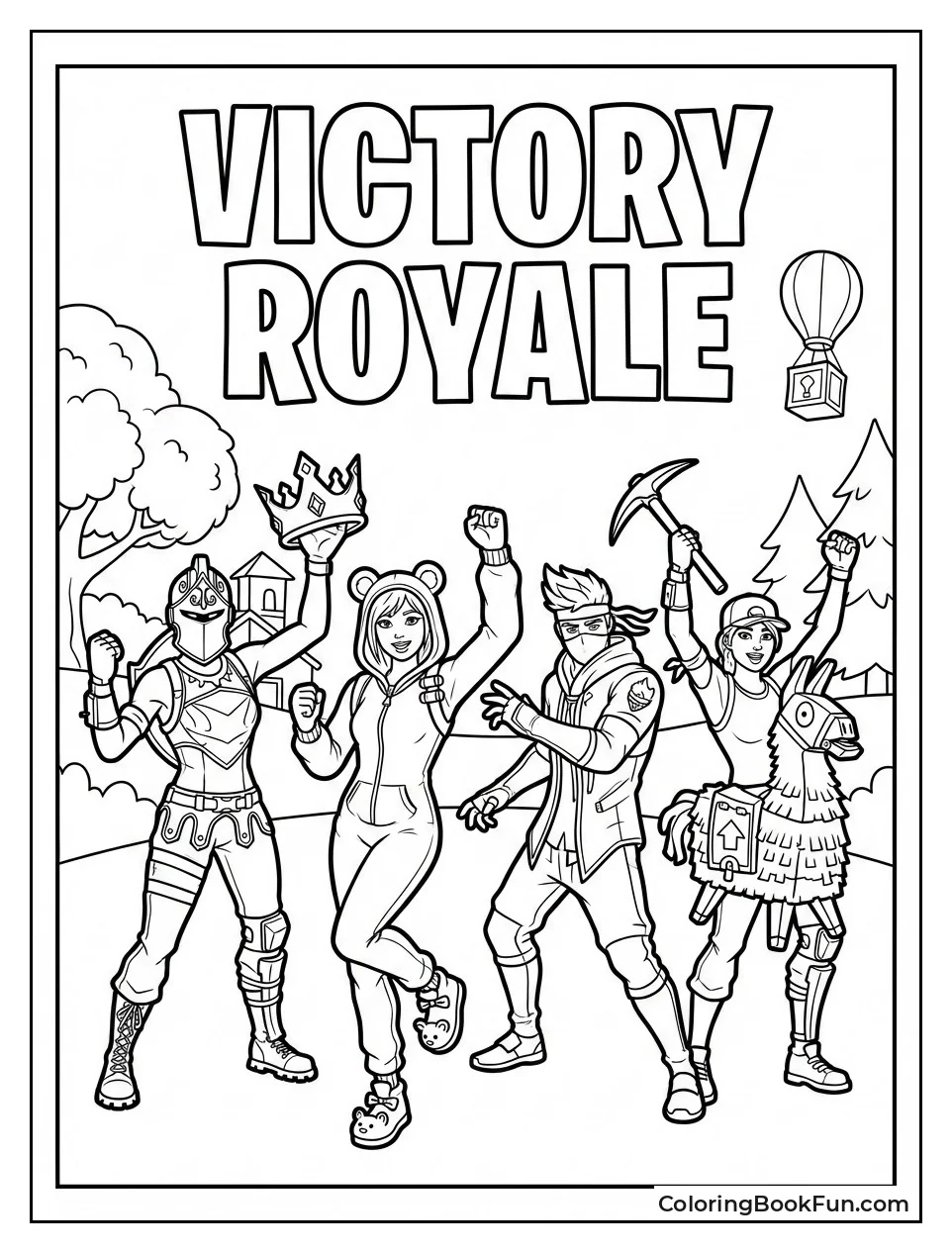 Squad Cheers Victory Royale