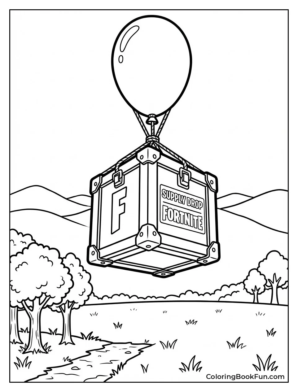 Supply Drop Floats Down