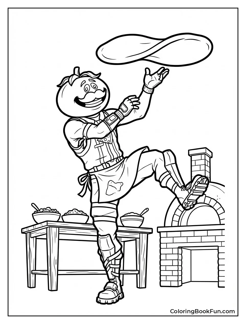 Tomatohead Tosses Pizza Dough