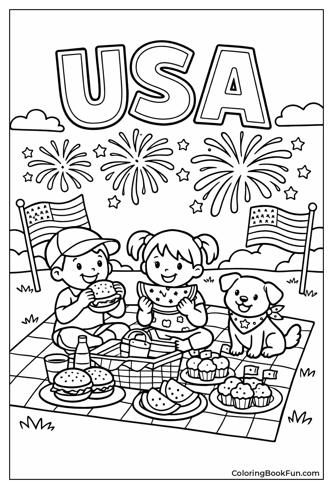 Patriotic July Fourth Picnic