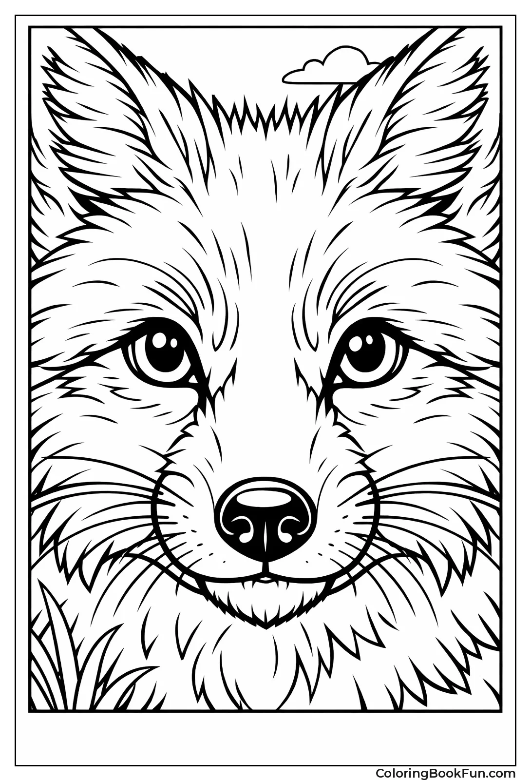 Intense Fox Face Portrait