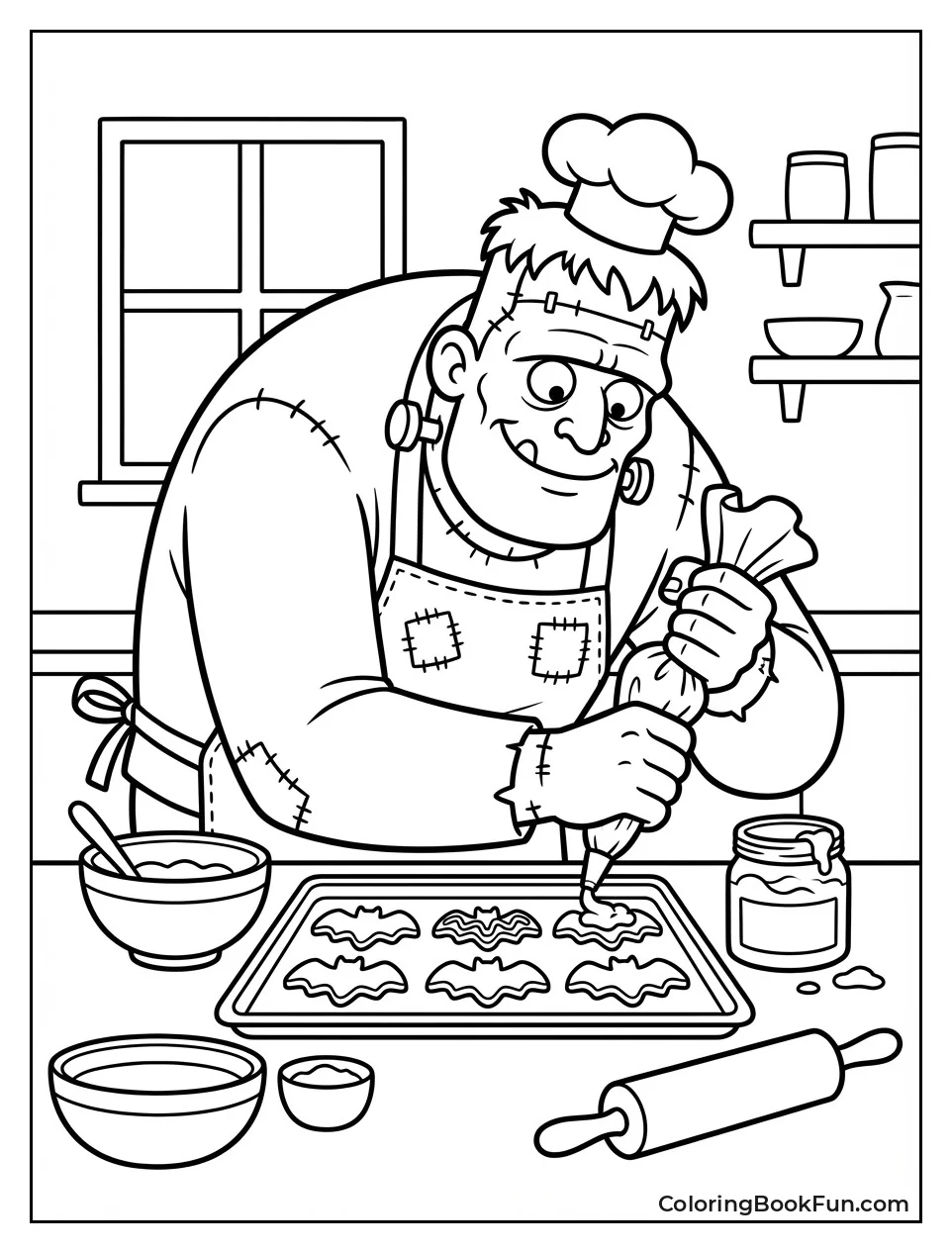 Monster Bakes Bat Cookies