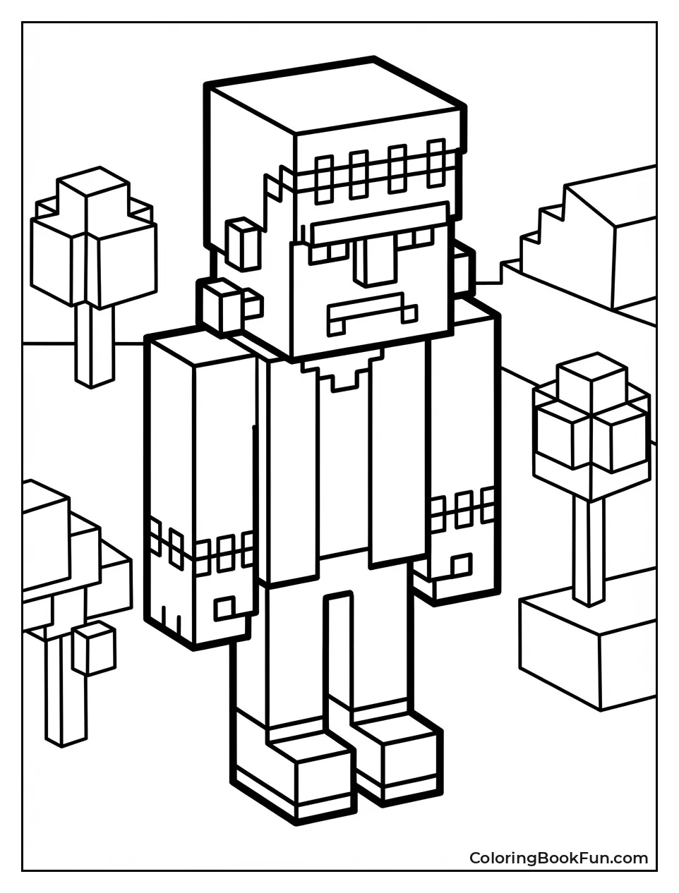Blocky Pixel Frankenstein Stands