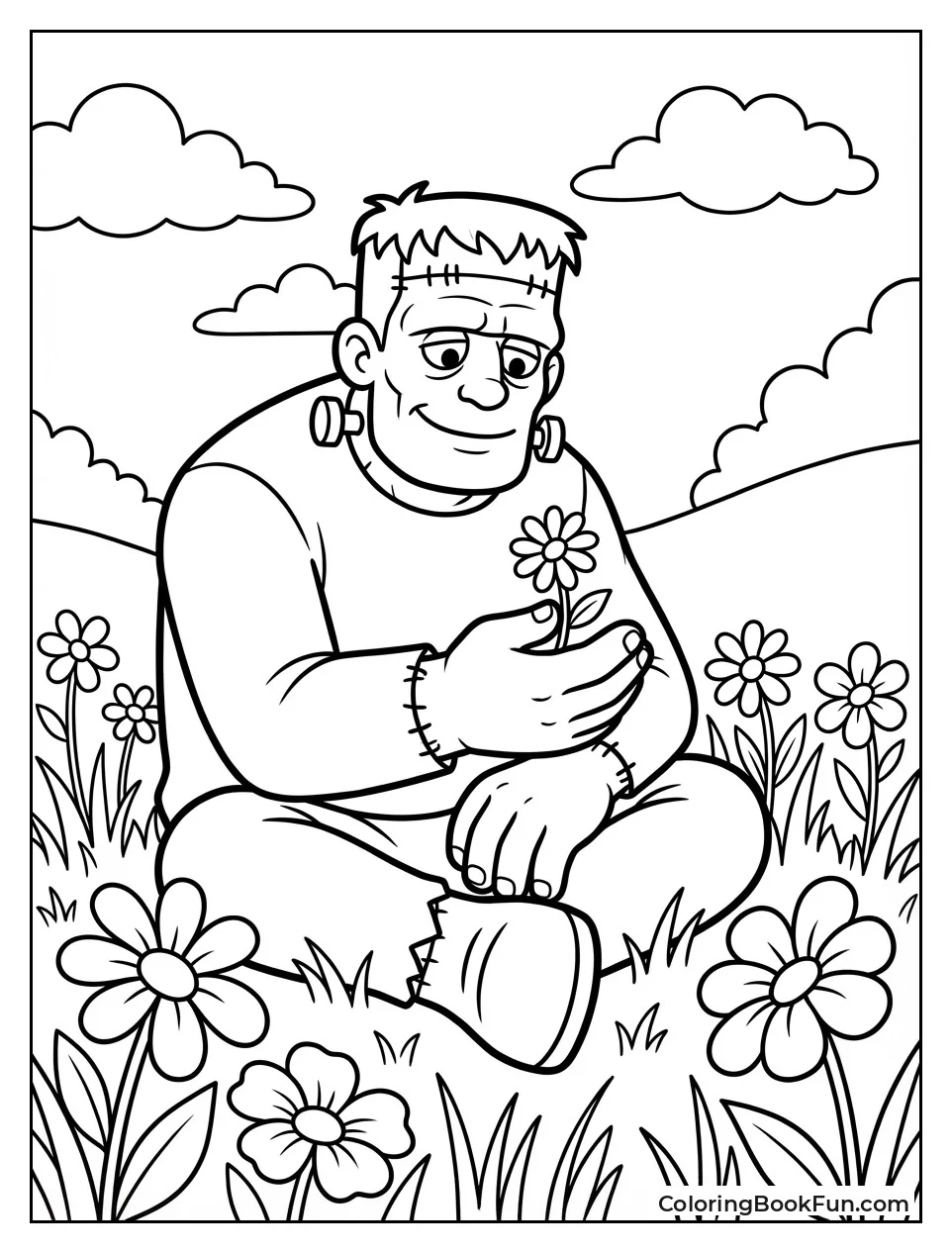 Gentle Giant Holds Flower