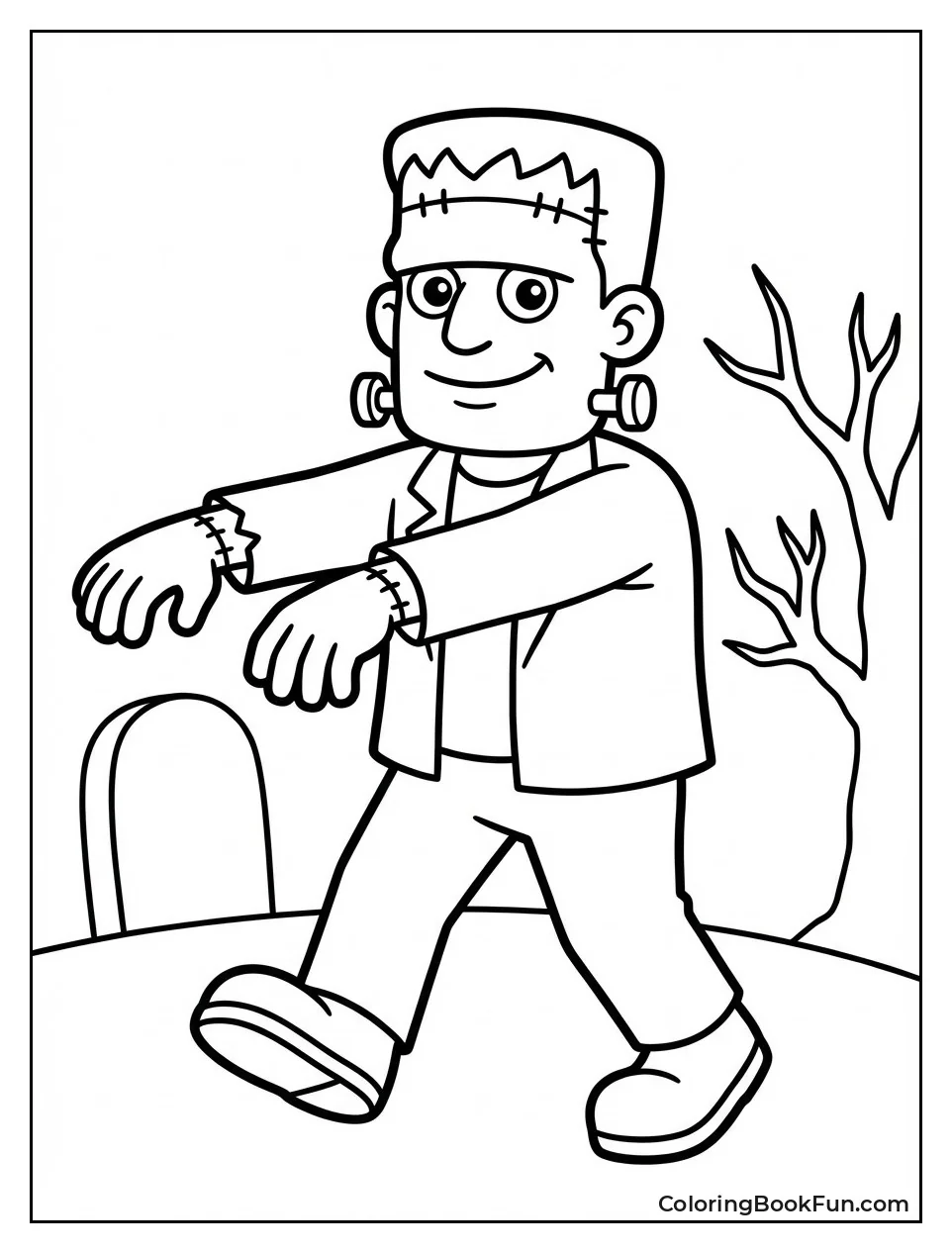 Happy Frankenstein Walks Arms Out