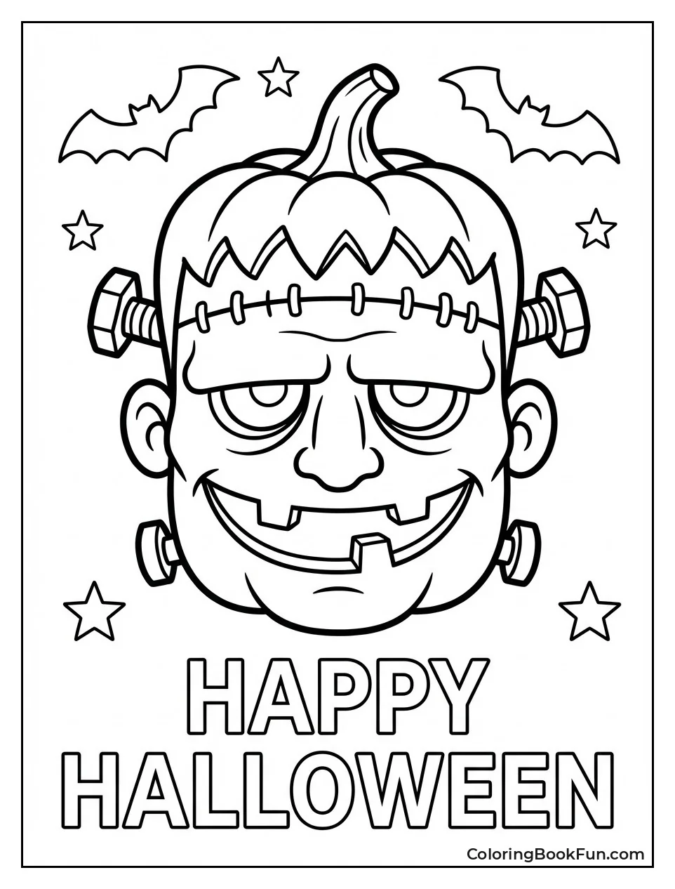 Pumpkin Head Frankenstein Glows