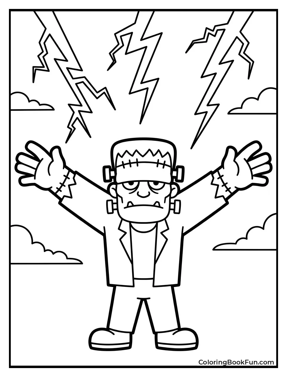 Monster Poses under Lightning